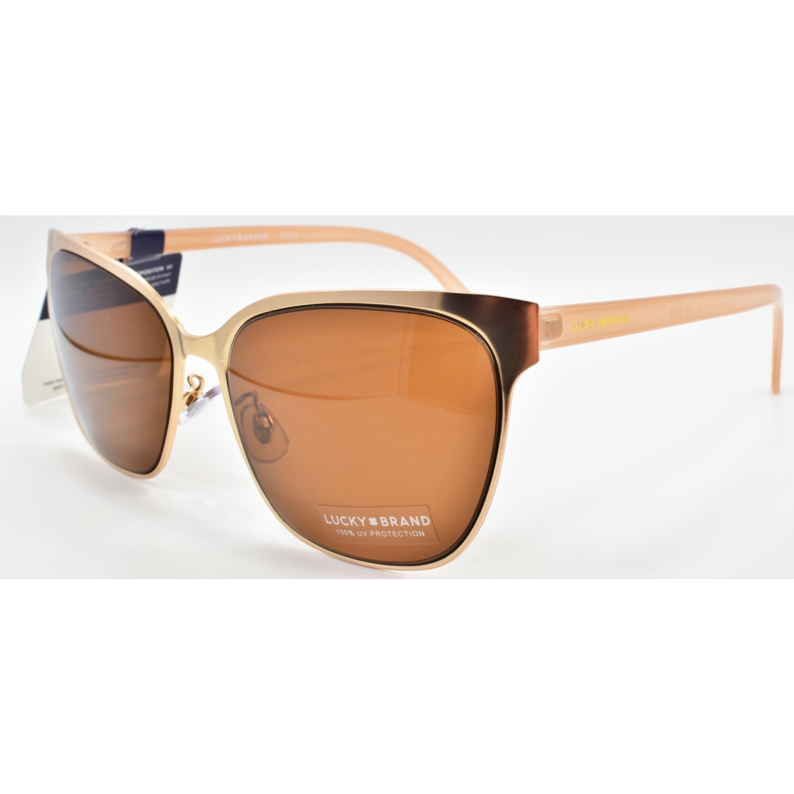 Lucky Brand Doheny Womens Sunglasses 5716140 Gold  Pink  Brown